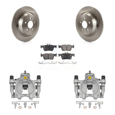 Rear Brake Caliper Rotor And Ceramic Pad Kit For Ford Fusion Lincoln MKZ Continental SSV KC8-100152T