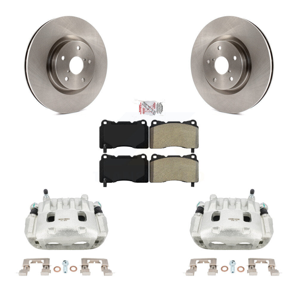 Front Disc Brake Caliper Rotors And Semi-Metallic Pads Kit For Subaru Impreza WRX KC8-100153N