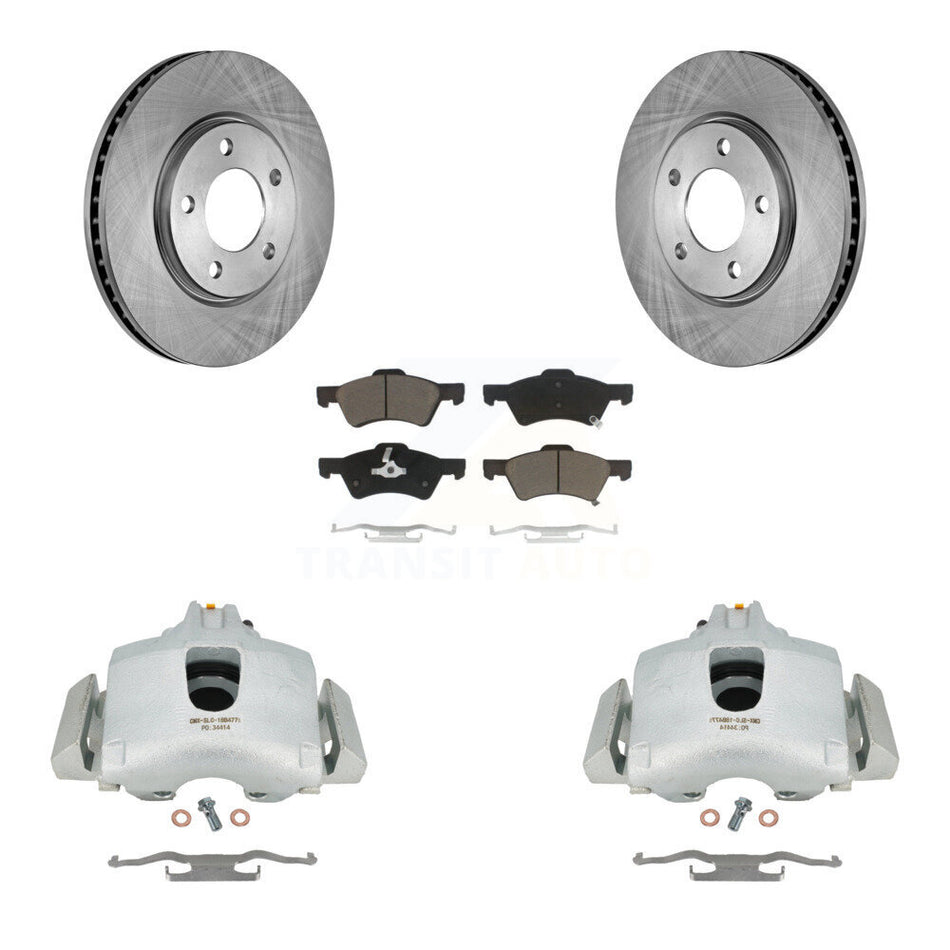 Front Disc Brake Caliper Rotors And Ceramic Pads Kit For Dodge Grand Caravan Chrysler Town & Country KC8-100154C