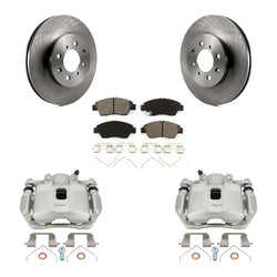 Front Disc Brake Caliper Rotors And Semi-Metallic Pads Kit For Honda Fit KC8-100154S