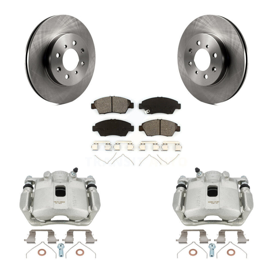 Front Disc Brake Caliper Rotors And Semi-Metallic Pads Kit For Honda Fit KC8-100154S