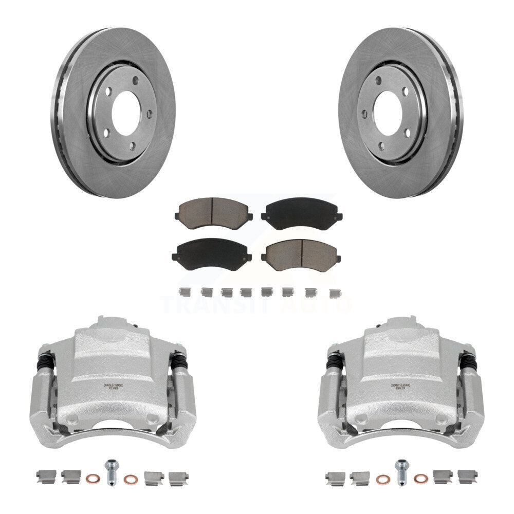 Front Disc Brake Caliper Rotor & Ceramic Pad Kit For Dodge Caravan Grand Chrysler Town KC8-100155C