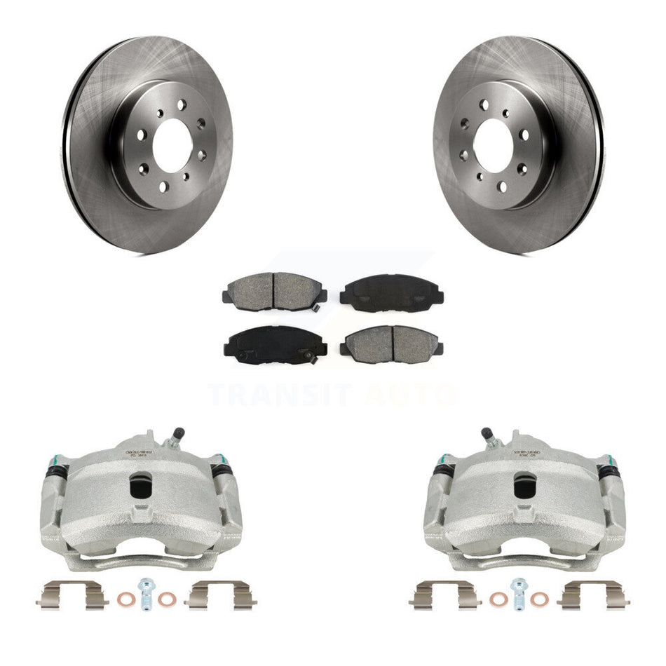 Front Disc Brake Caliper Rotors And Semi-Metallic Pads Kit For Honda Civic Insight Acura EL KC8-100155S