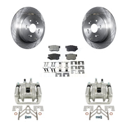 Rear Disc Brake Caliper Rotors And Ceramic Pads Kit For Acura RDX KC8-100155T