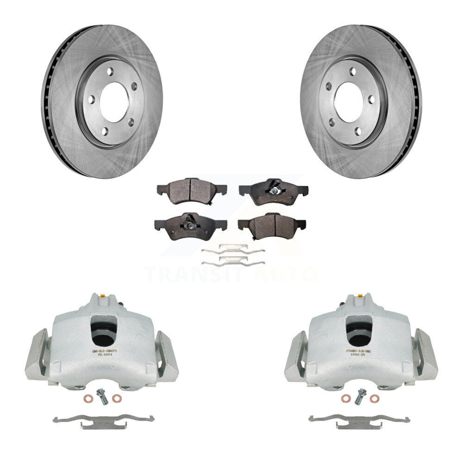 Front Disc Brake Caliper Rotors And Semi-Metallic Pads Kit For Dodge Grand Caravan Chrysler Town & Country KC8-100156P by Transit Auto