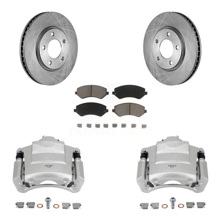 Front Brake Caliper Rotors Ceramic Pad Kit For 2006 Dodge Grand Caravan Drum rear brakes KC8-100157C