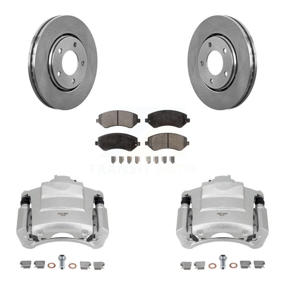 Front Brake Caliper Rotors Semi-Metallic Pad Kit For Dodge Caravan Grand Chrysler Town & KC8-100157P