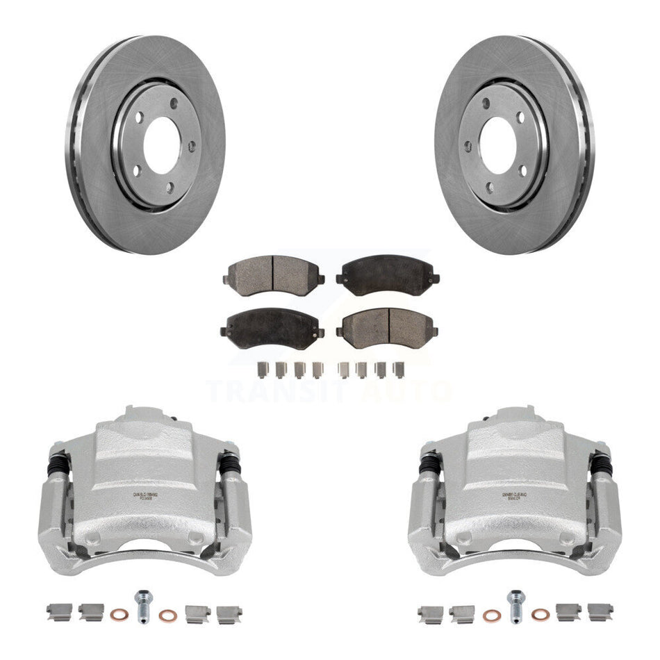 Front Brake Caliper Rotors Semi-Metallic Pad Kit For Dodge Caravan Grand Chrysler Town & KC8-100157P
