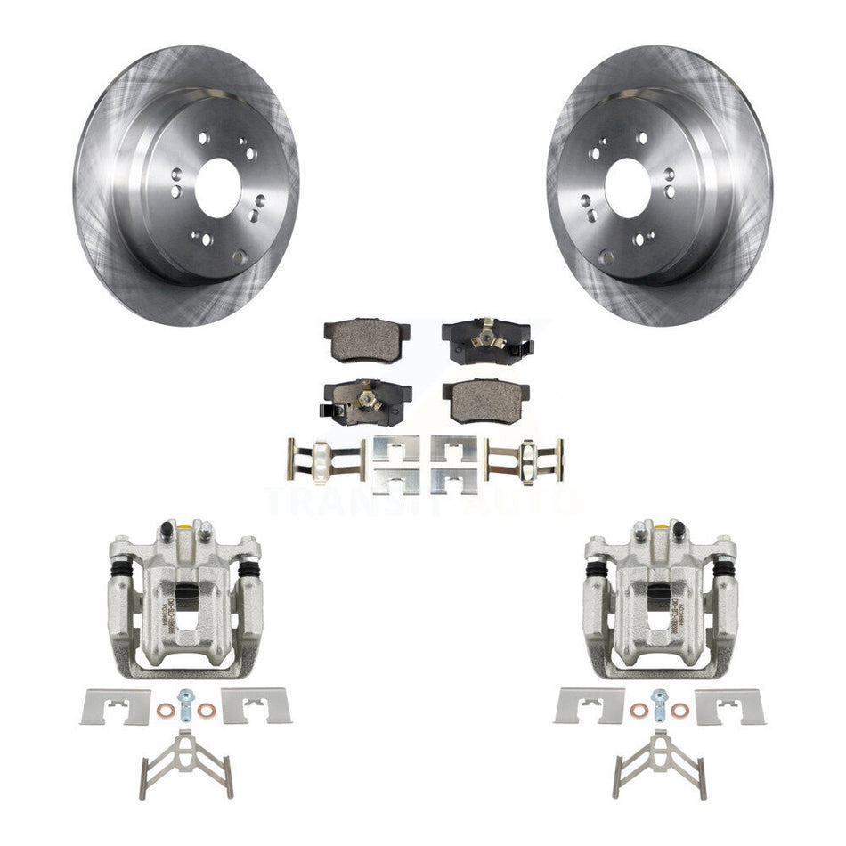 Rear Disc Brake Caliper Rotors And Ceramic Pads Kit For Honda CR-V Acura RDX KC8-100157T