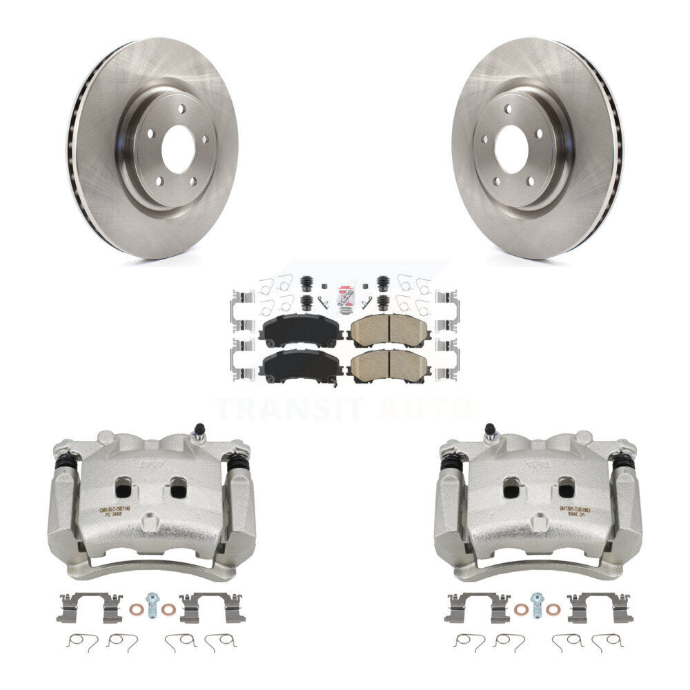 Front Disc Brake Caliper Rotors And Ceramic Pads Kit For Nissan Rogue KC8-100158N