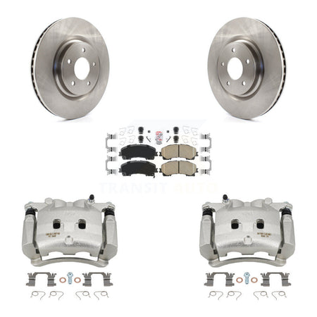 Front Disc Brake Caliper Rotors And Ceramic Pads Kit For Nissan Rogue KC8-100158N
