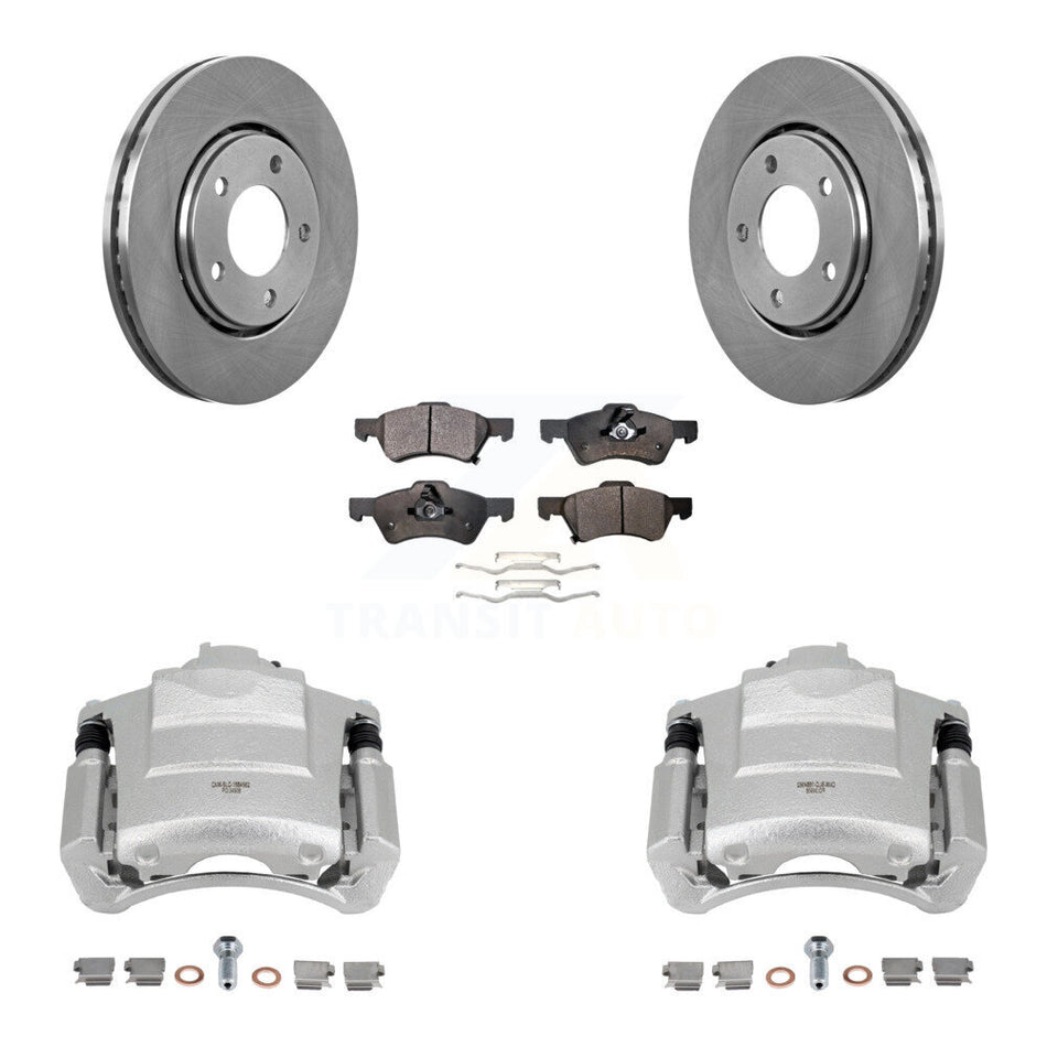 Front Brake Caliper Rotor And Semi-Metallic Pad Kit For 2004 Dodge Caravan From 12 01 03 KC8-100158P