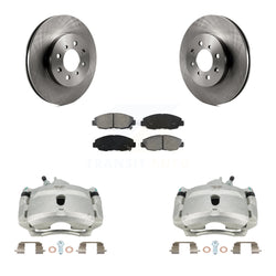 Front Disc Brake Caliper Rotors And Semi-Metallic Pads Kit For Honda Civic KC8-100158S