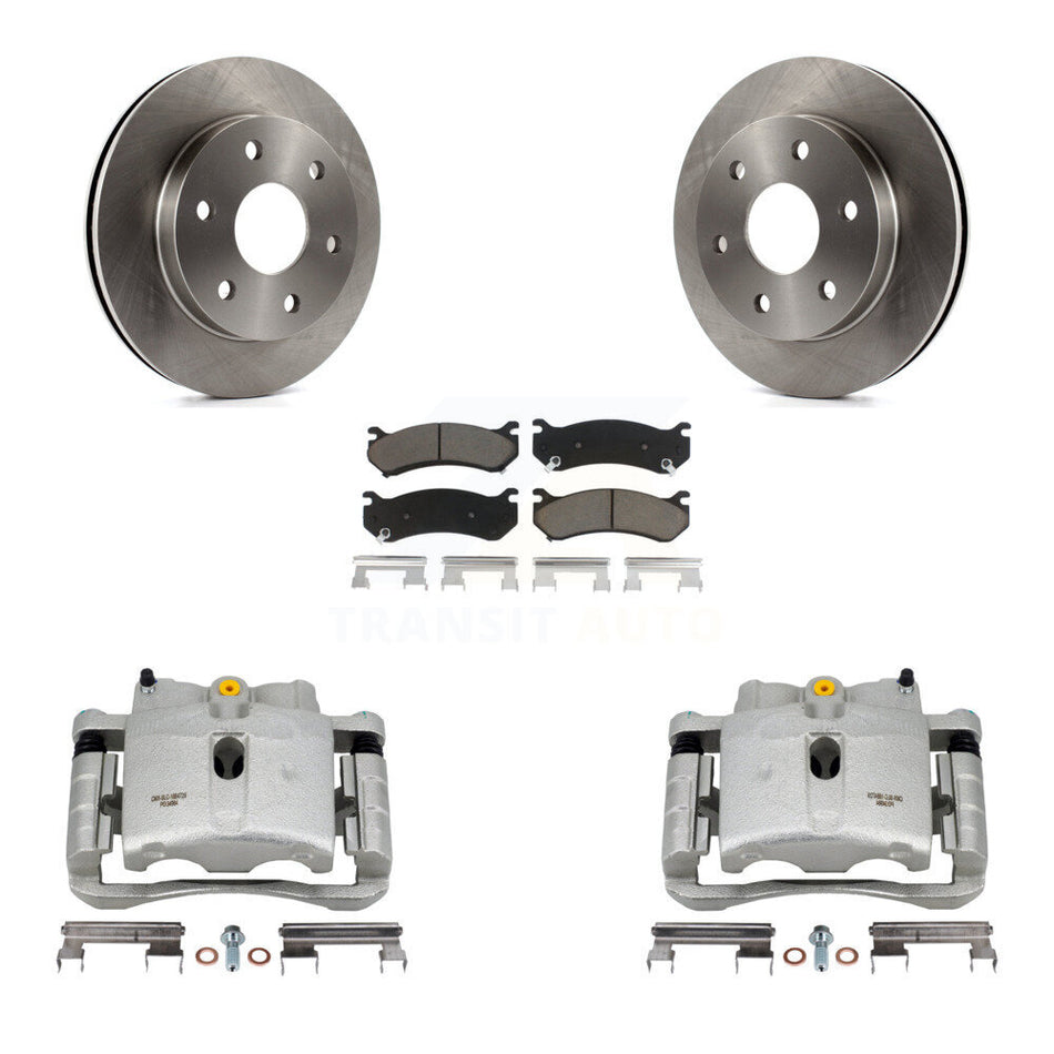 Front Brake Caliper Rotor Ceramic Pad Kit For Chevrolet Silverado 1500 GMC Tahoe Sierra Suburban Yukon Avalanche XL Cadillac Classic Escalade Express Astro ESV EXT Savana 2500 KC8-100159C