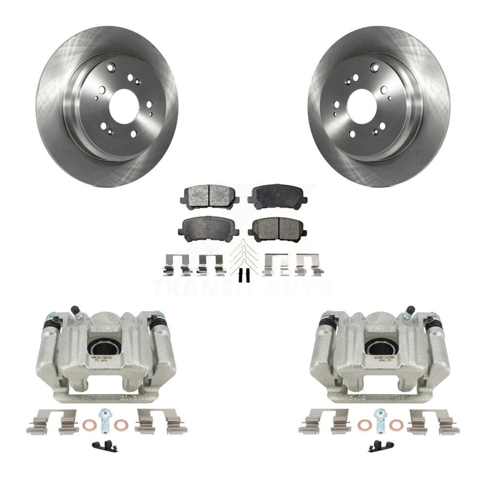 Rear Disc Brake Caliper Rotors And Ceramic Pads Kit For Acura MDX ZDX KC8-100159T by Transit Auto