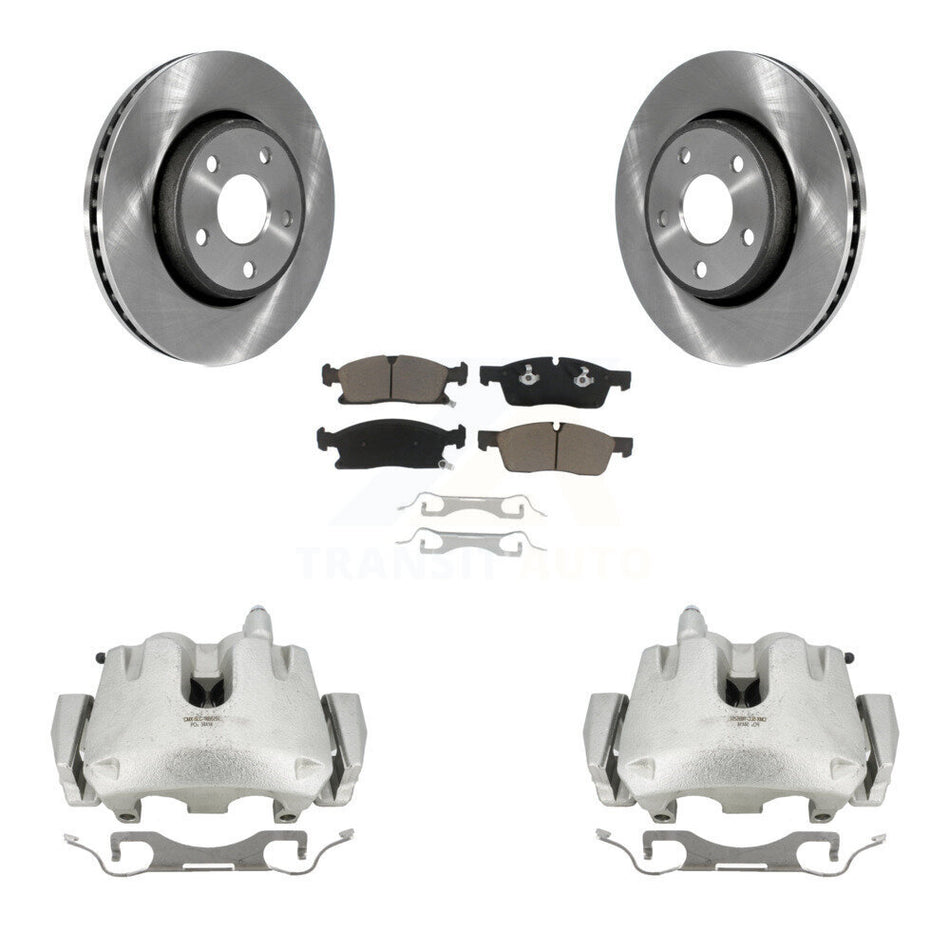 Front Disc Brake Caliper Rotors And Ceramic Pads Kit For Jeep Grand Cherokee Dodge Durango KC8-100160C by Transit Auto