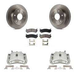Front Brake Caliper Rotors Semi-Metallic Pad Kit For Chevrolet Silverado 1500 GMC Tahoe Sierra Suburban Yukon Avalanche XL Cadillac Classic Escalade Express Astro ESV EXT 2500 KC8-100161P