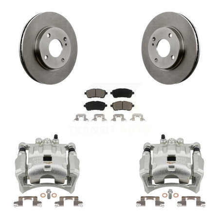 Front Disc Brake Caliper Rotors And Ceramic Pads Kit For Ford Fiesta KC8-100162C