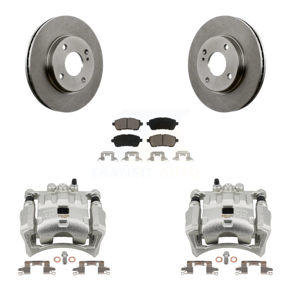 Front Disc Brake Caliper Rotors And Ceramic Pads Kit For Ford Fiesta KC8-100162C
