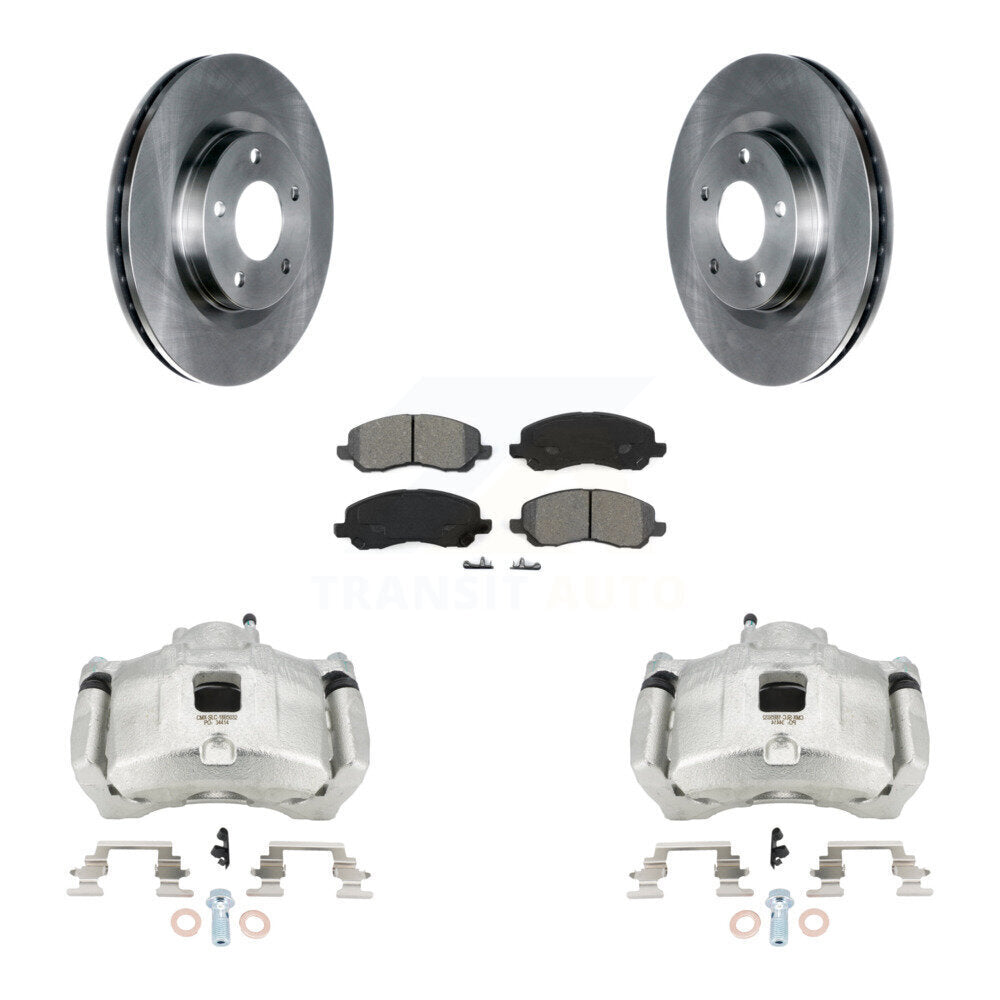 Front Brake Caliper Rotors Semi-Metallic Pad Kit For Jeep Patriot Dodge Compass Chrysler KC8-100163S