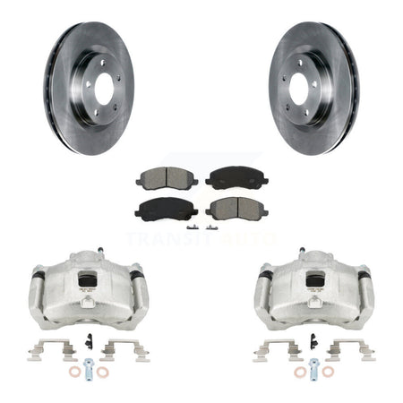 Front Brake Caliper Rotors Semi-Metallic Pad Kit For Jeep Patriot Dodge Compass Chrysler KC8-100163S