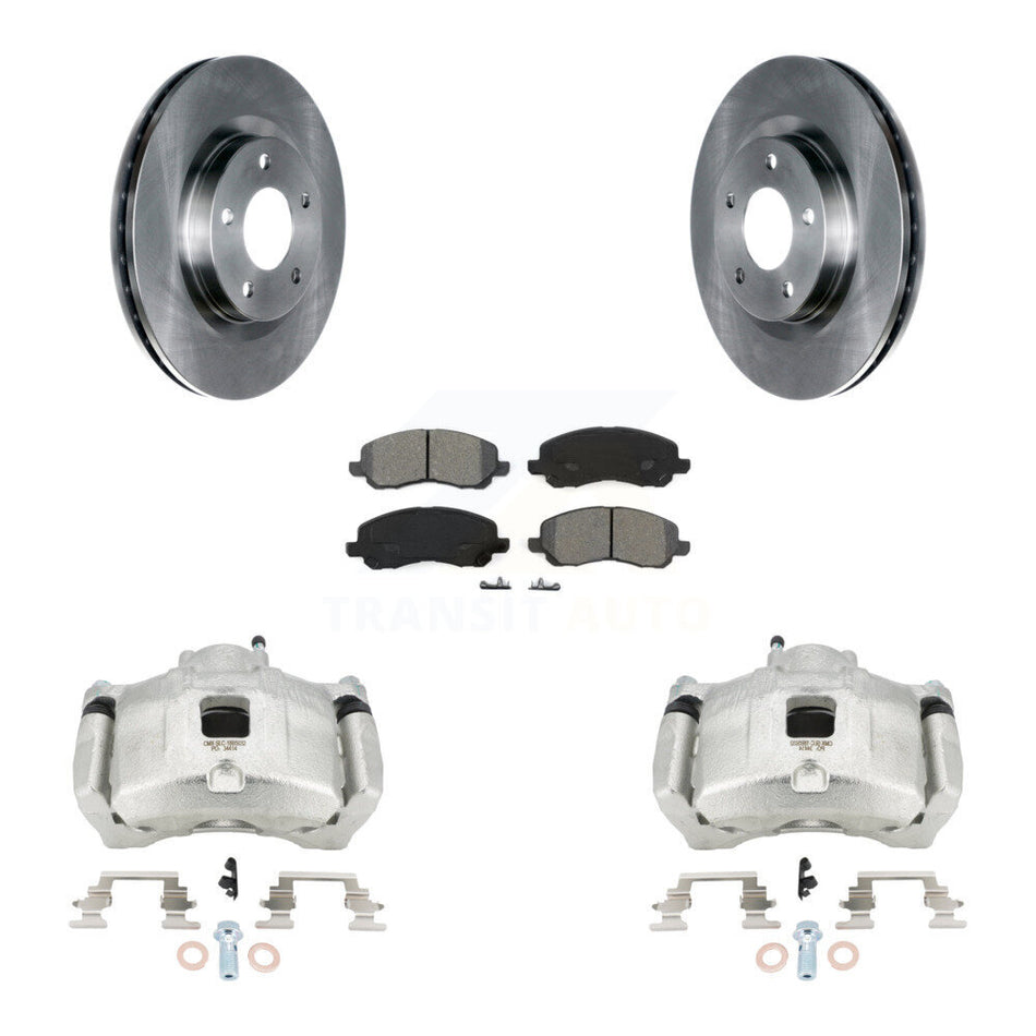 Front Brake Caliper Rotors Semi-Metallic Pad Kit For Jeep Patriot Dodge Compass Chrysler KC8-100163S