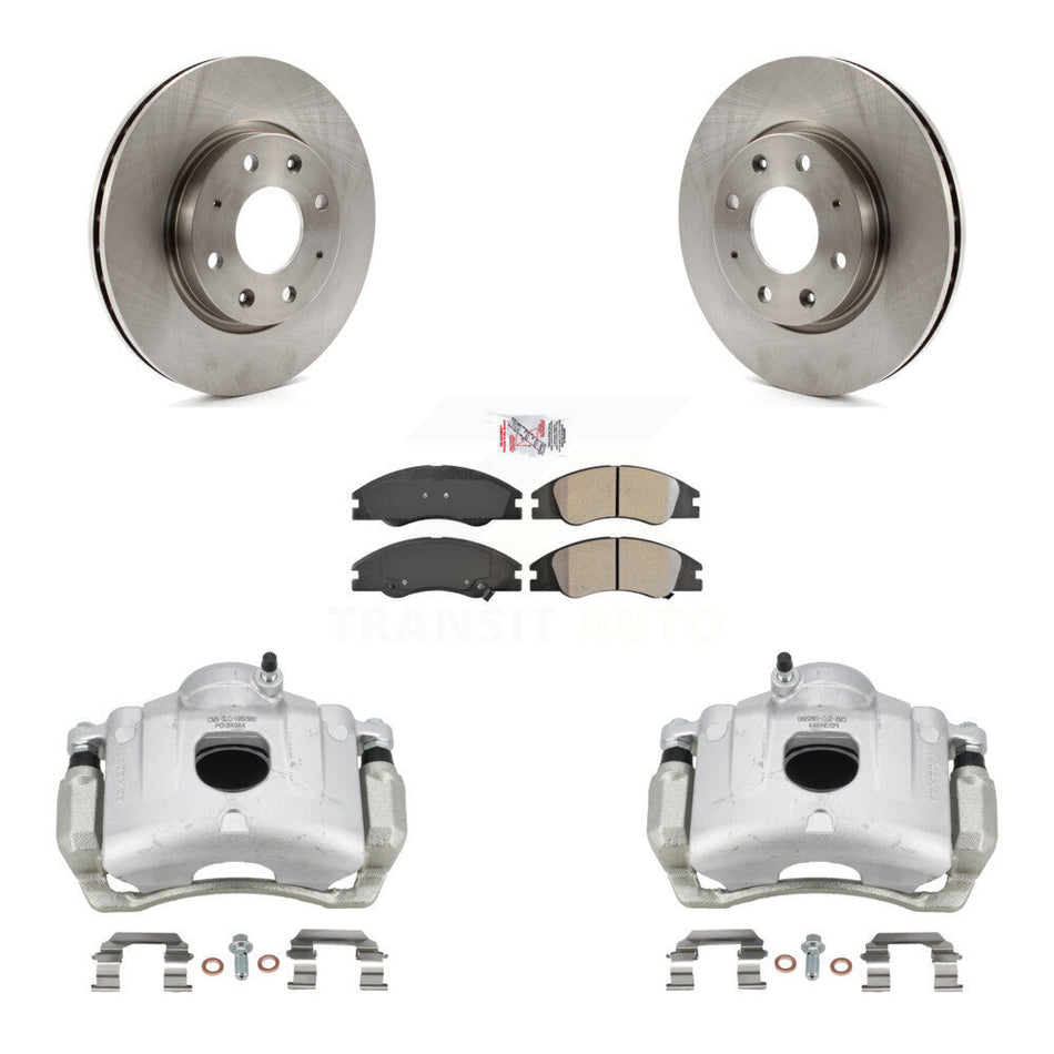Front Disc Brake Caliper Rotors And Semi-Metallic Pads Kit For Kia Spectra Spectra5 KC8-100164N