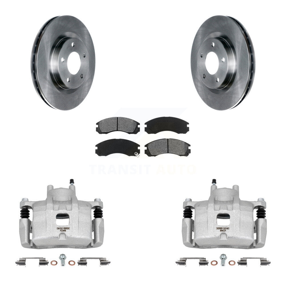 Front Disc Brake Caliper Rotors And Semi-Metallic Pads Kit For Mitsubishi Lancer KC8-100164S