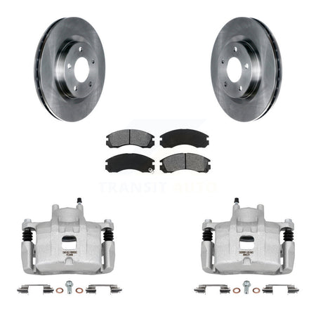 Front Disc Brake Caliper Rotors And Semi-Metallic Pads Kit For Mitsubishi Lancer KC8-100164S