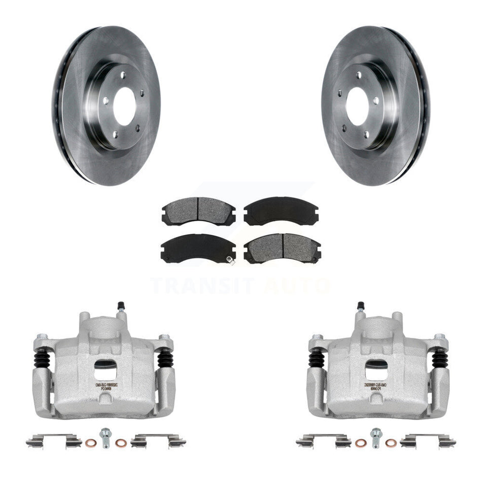 Front Disc Brake Caliper Rotors And Semi-Metallic Pads Kit For Mitsubishi Lancer KC8-100164S