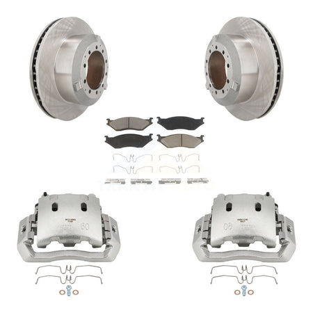 Front Disc Brake Caliper Rotors And Ceramic Pads Kit For International TerraStar KC8-100165C
