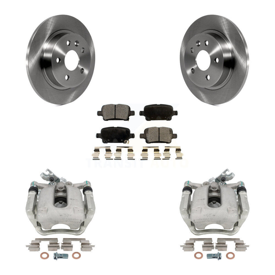 Rear Disc Brake Caliper Rotors And Ceramic Pads Kit For 2016 Chevrolet Cruze With 268mm Diameter Rotor KC8-100165T