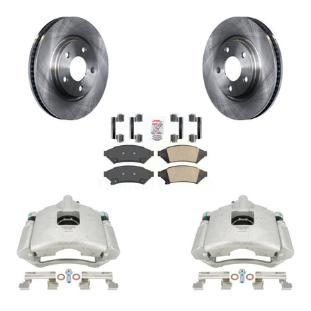 Front Disc Brake Caliper Rotors And Ceramic Pads Kit For Pontiac Grand Prix Buick LaCrosse Chevrolet Uplander Montana Terraza Saturn Relay Allure KC8-100166N by Transit Auto