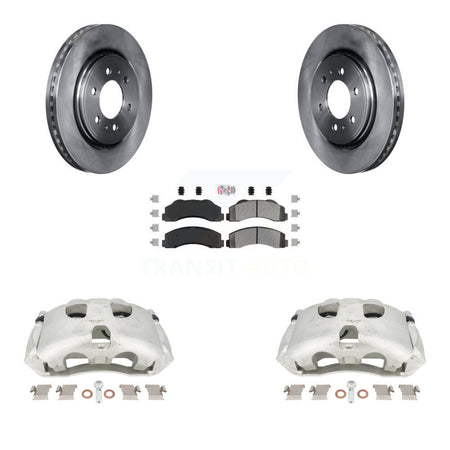 Front Disc Brake Caliper Rotors And Semi-Metallic Pads Kit For Ford F-150 Expedition Lincoln Navigator KC8-100167N by Transit Auto