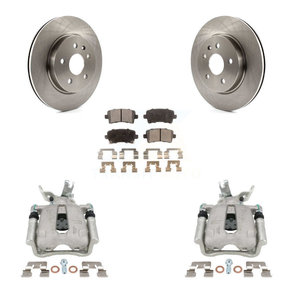 Rear Disc Brake Caliper Rotors And Ceramic Pads Kit For Chevrolet Malibu Limited KC8-100167T