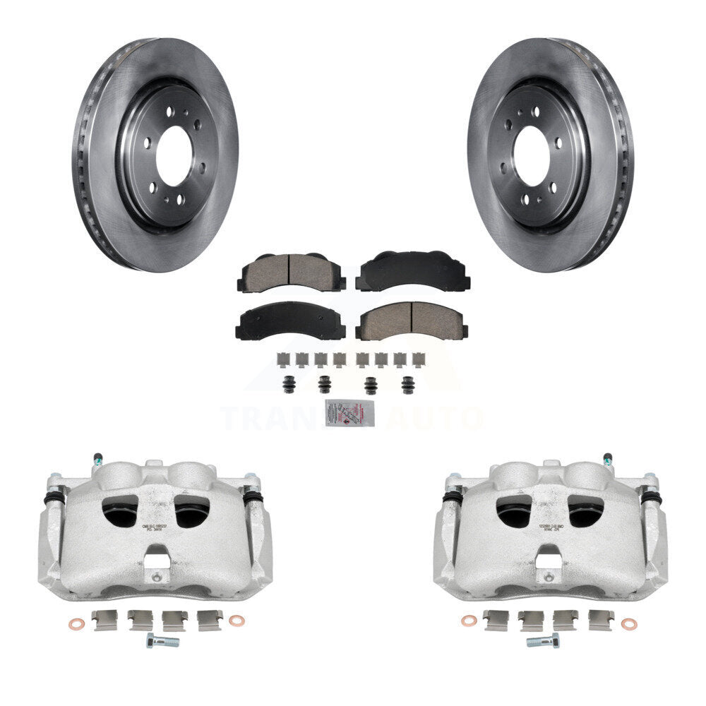 Front Brake Caliper Rotors & Ceramic Pad Kit For Ford F-150 Expedition Lincoln Navigator KC8-100169N