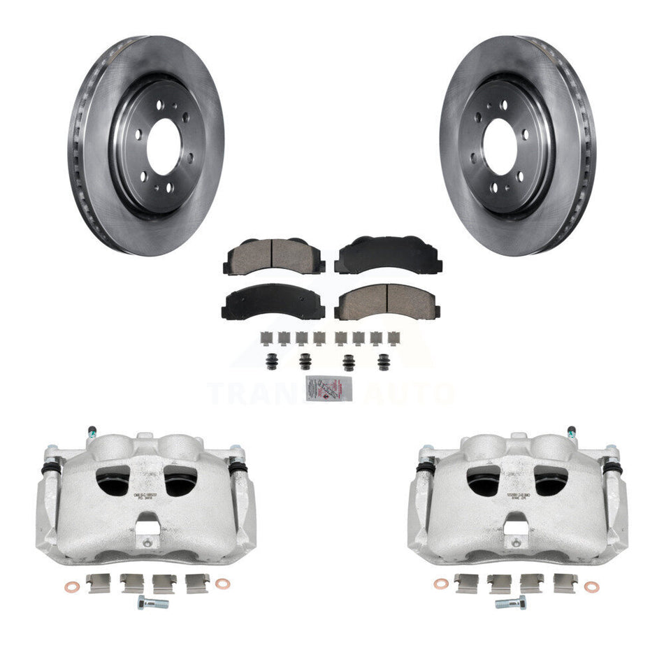 Front Brake Caliper Rotors & Ceramic Pad Kit For Ford F-150 Expedition Lincoln Navigator KC8-100169N