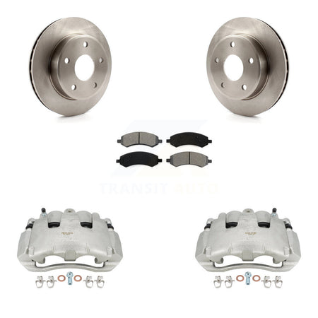 Front Disc Brake Caliper Rotors And Semi-Metallic Pads Kit For Dodge Dakota Mitsubishi Raider KC8-100169S by Transit Auto