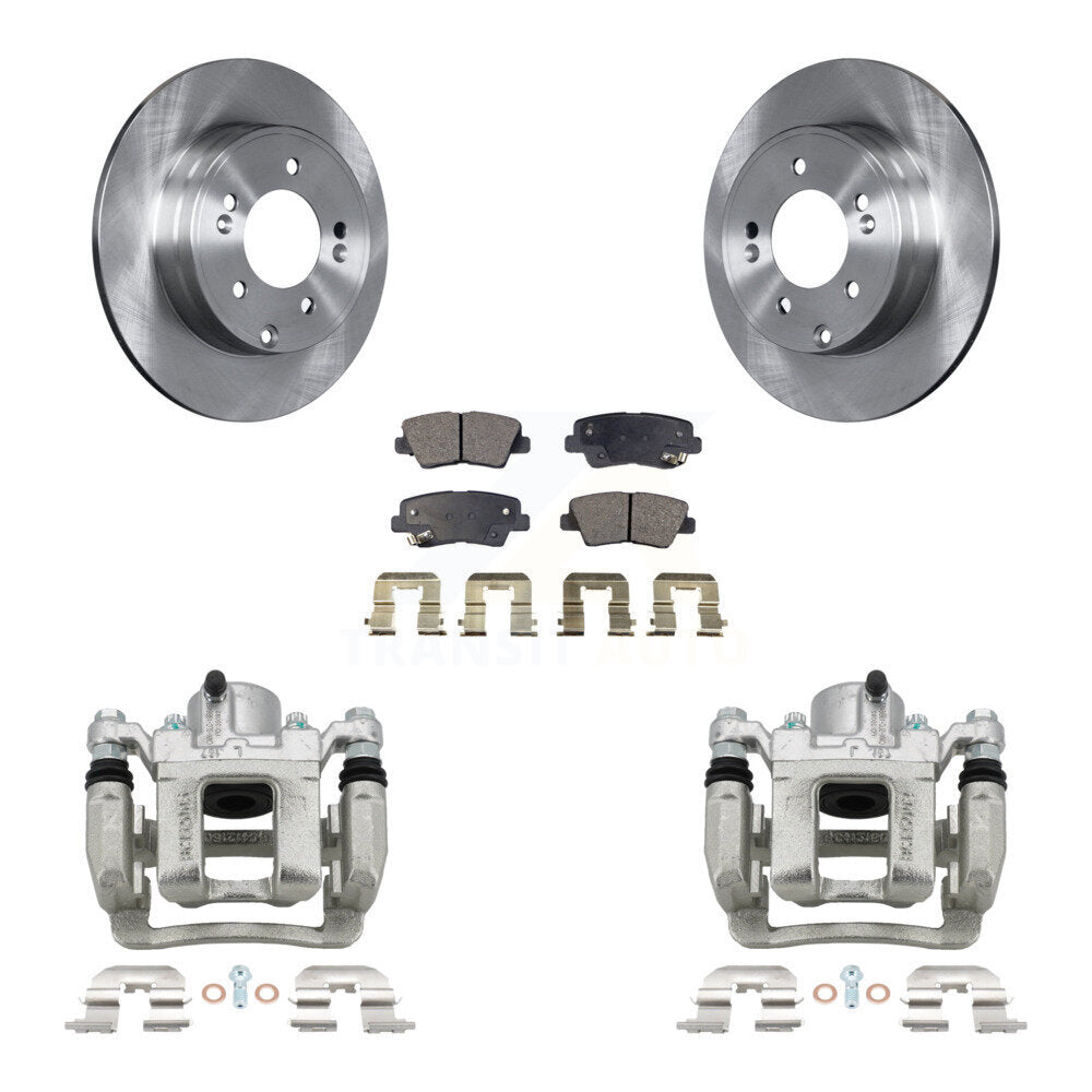 Rear Disc Brake Caliper Rotors And Ceramic Pads Kit For Hyundai Sonata Kia Optima KC8-100169T