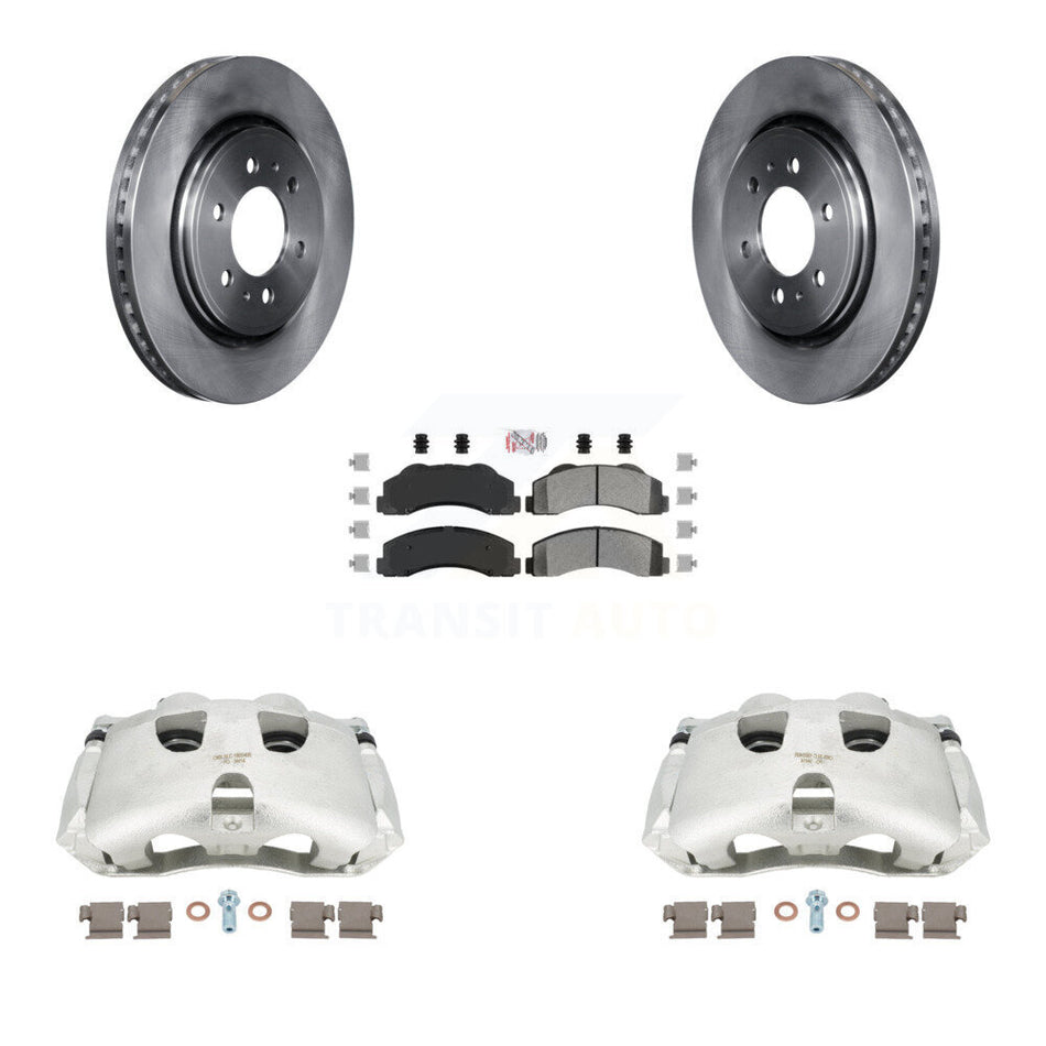 Front Disc Brake Caliper Rotors And Semi-Metallic Pads Kit For Ford F-150 KC8-100170N by Transit Auto