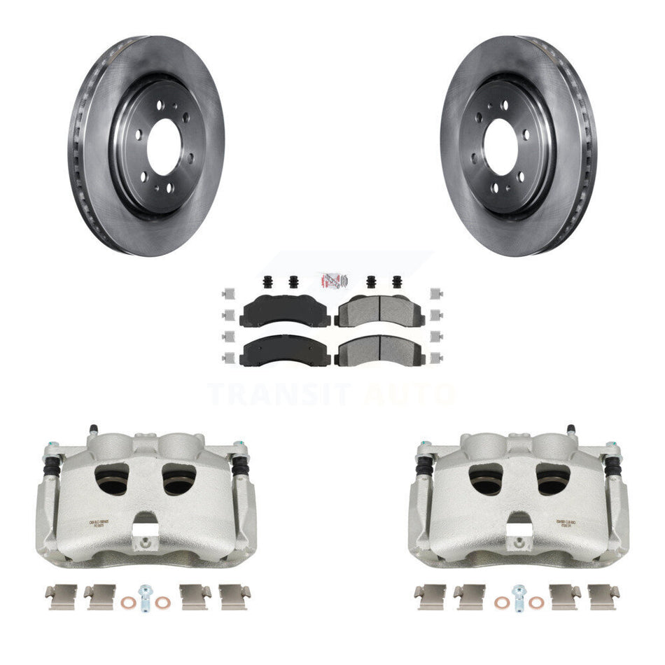 Front Disc Brake Caliper Rotors And Semi-Metallic Pads Kit For Ford F-150 KC8-100170N
