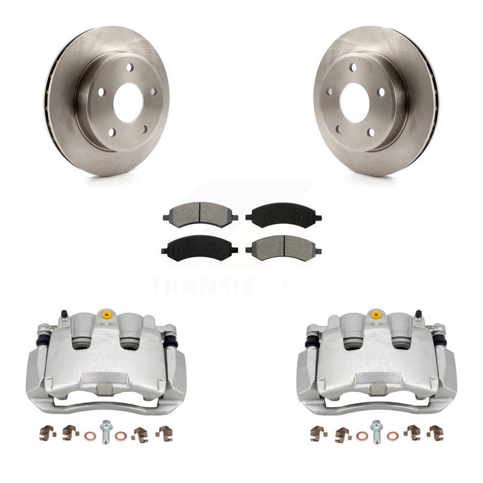 Front Disc Brake Caliper Rotors And Semi-Metallic Pads Kit For Dakota Dodge Ram KC8-100170S