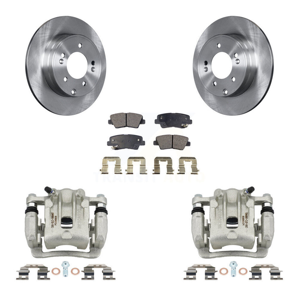 Rear Disc Brake Caliper Rotors And Ceramic Pads Kit For Kia Optima Hyundai Azera KC8-100170T