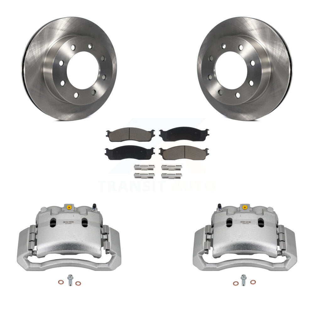 Front Disc Brake Caliper Rotors And Ceramic Pads Kit For Dodge Ram 1500 3500 2500 KC8-100172C