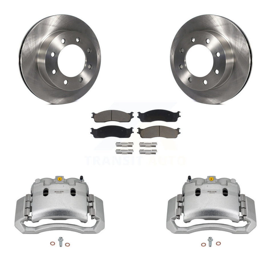 Front Disc Brake Caliper Rotors And Ceramic Pads Kit For Dodge Ram 1500 3500 2500 KC8-100172C