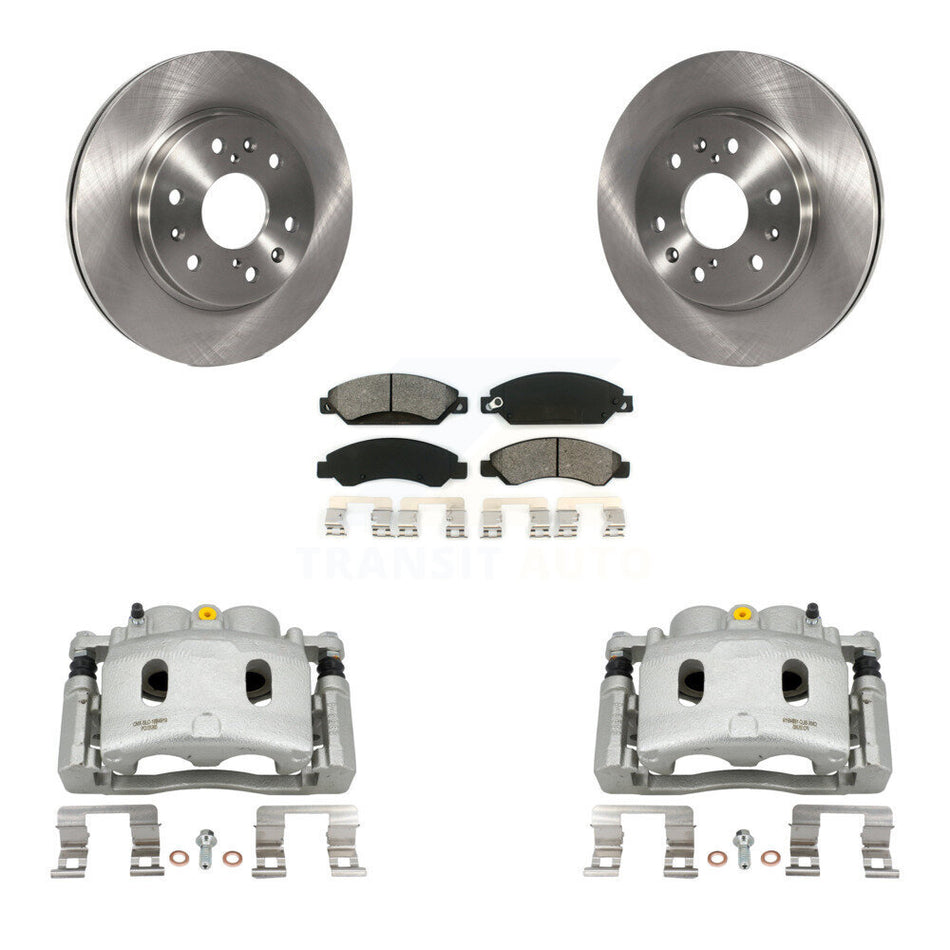 Front Brake Caliper Rotors Semi-Metallic Pad Kit For Chevrolet Avalanche Cadillac GMC XL KC8-100172S