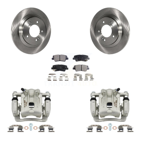 Rear Brake Caliper Rotor Ceramic Pad Kit For Kia Optima 2.0L With Electric Parking KC8-100172T