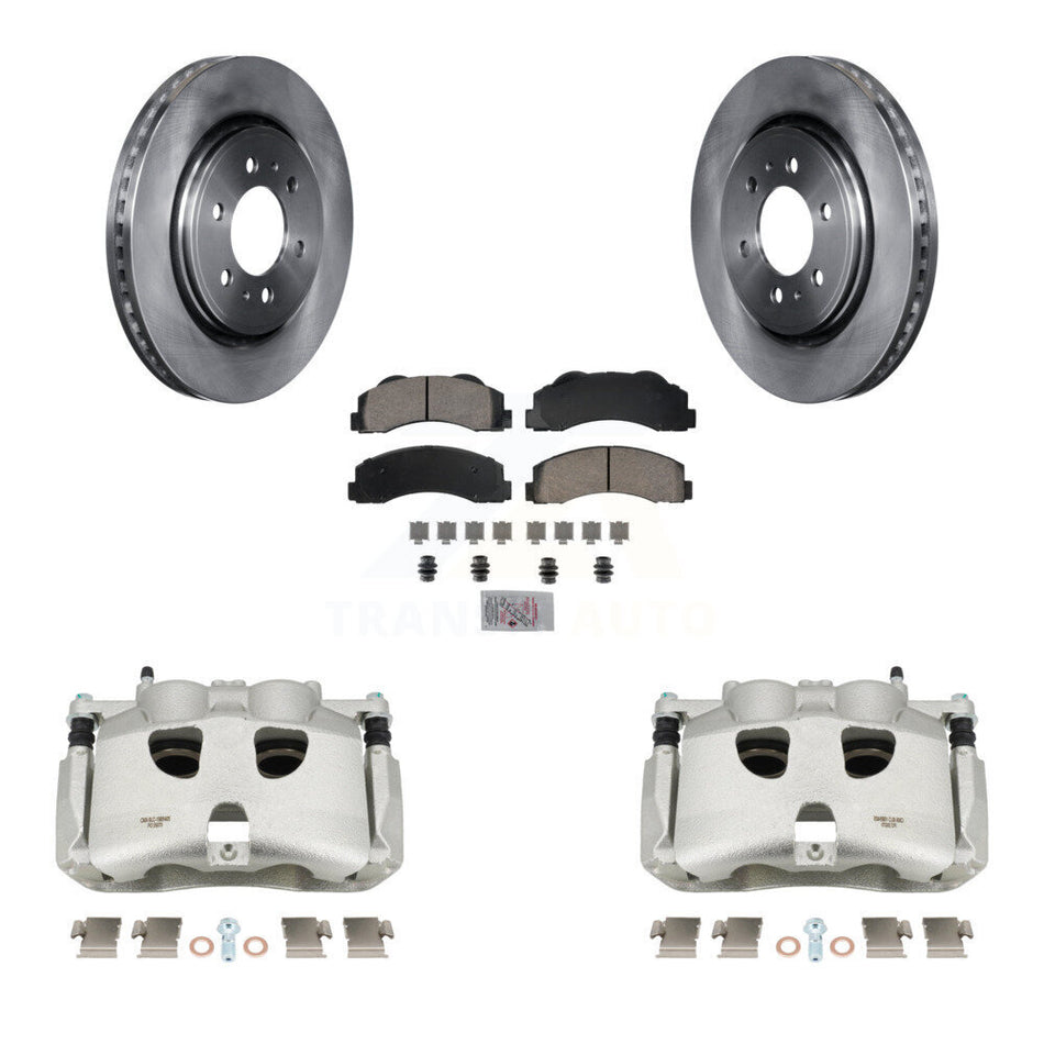 Front Disc Brake Caliper Rotors And Ceramic Pads Kit For Ford F-150 KC8-100174N