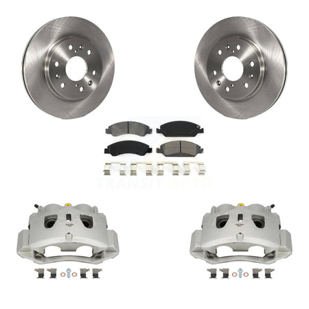 Front Disc Brake Caliper Rotors And Semi-Metallic Pad Kit For 2016 Chevrolet Suburban HD KC8-100174S