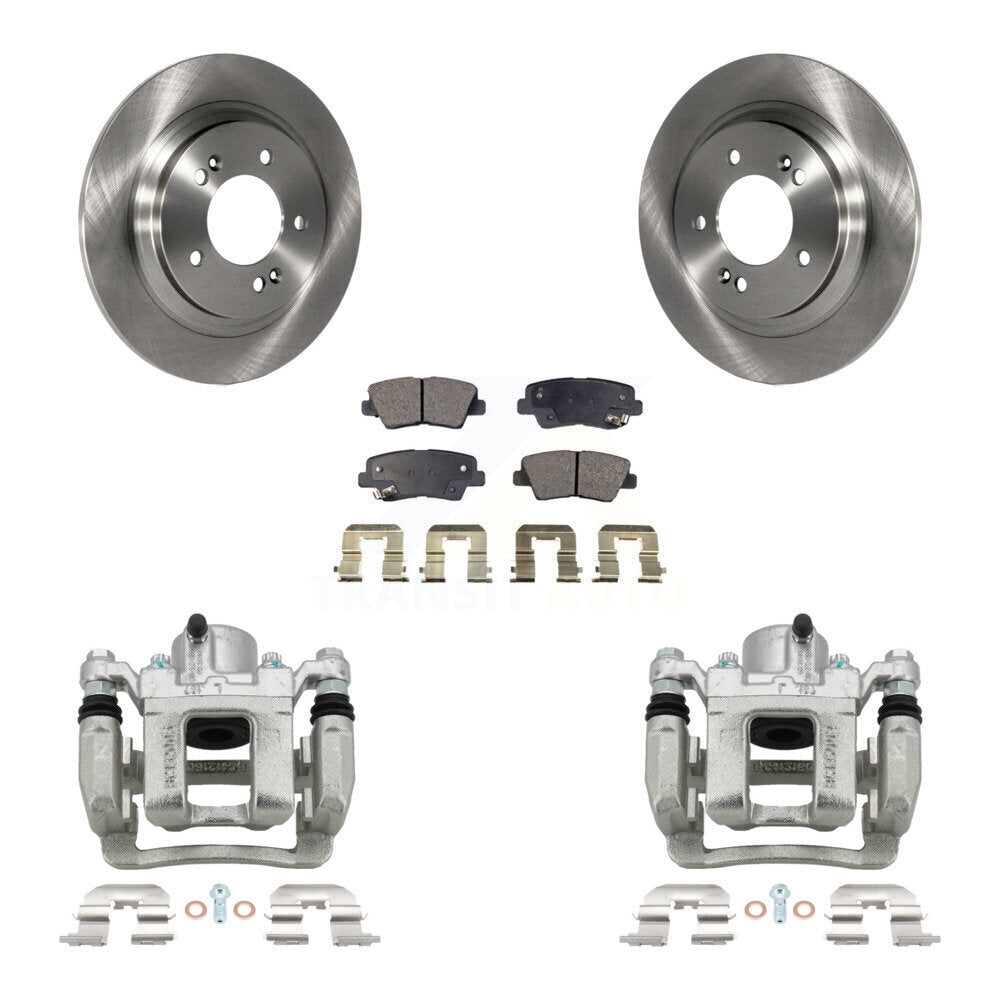 Rear Brake Caliper Rotors Ceramic Pad Kit For Hyundai Sonata With Electric Parking KC8-100175T